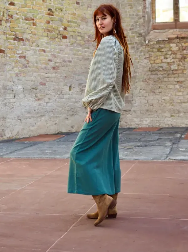 The TwoSisters Nomad Chic Collectie|Broeken-Nova Broek Petrol