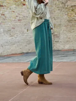 The TwoSisters Nomad Chic Collectie|Broeken-Nova Broek Petrol