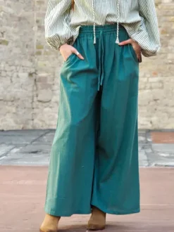 The TwoSisters Nomad Chic Collectie|Broeken-Nova Broek Petrol