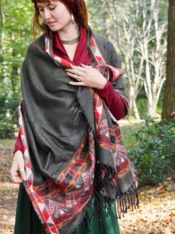 The TwoSisters Omslagdoeken|Omslagdoeken-Omslagdoek Fleece Bruin