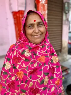 The TwoSisters Omslagdoeken|Omslagdoeken-Omslagdoek India Fucsia (Blaadjes)