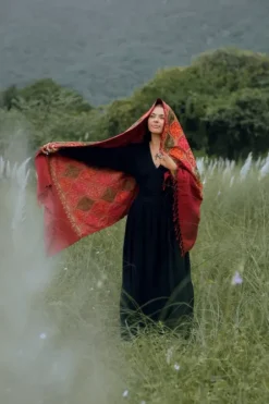 The TwoSisters Omslagdoeken|Omslagdoeken-Omslagdoek India Marroon