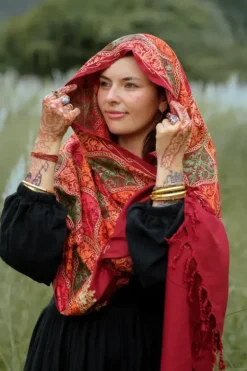 The TwoSisters Omslagdoeken|Omslagdoeken-Omslagdoek India Marroon