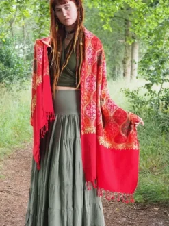 The TwoSisters Omslagdoeken|Omslagdoeken-Omslagdoek India Rood