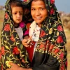 The TwoSisters Omslagdoeken|Omslagdoeken-Omslagdoek India Zwart (blaadjes)