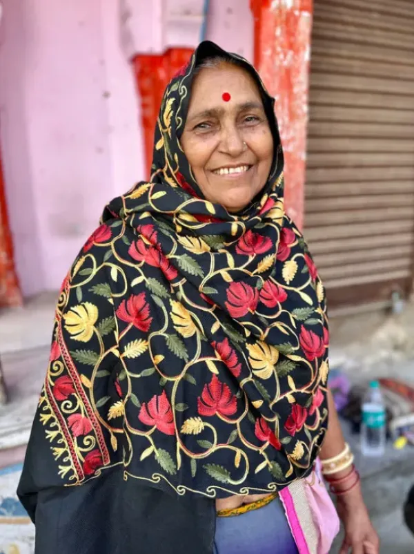 The TwoSisters Omslagdoeken|Omslagdoeken-Omslagdoek India Zwart (blaadjes)