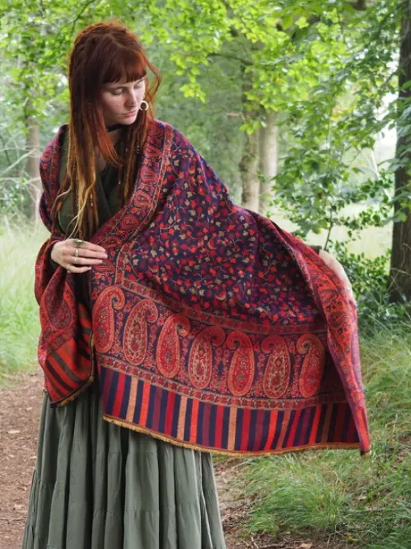 The TwoSisters Omslagdoeken|Omslagdoeken-Omslagdoek Paisley Donkerblauw