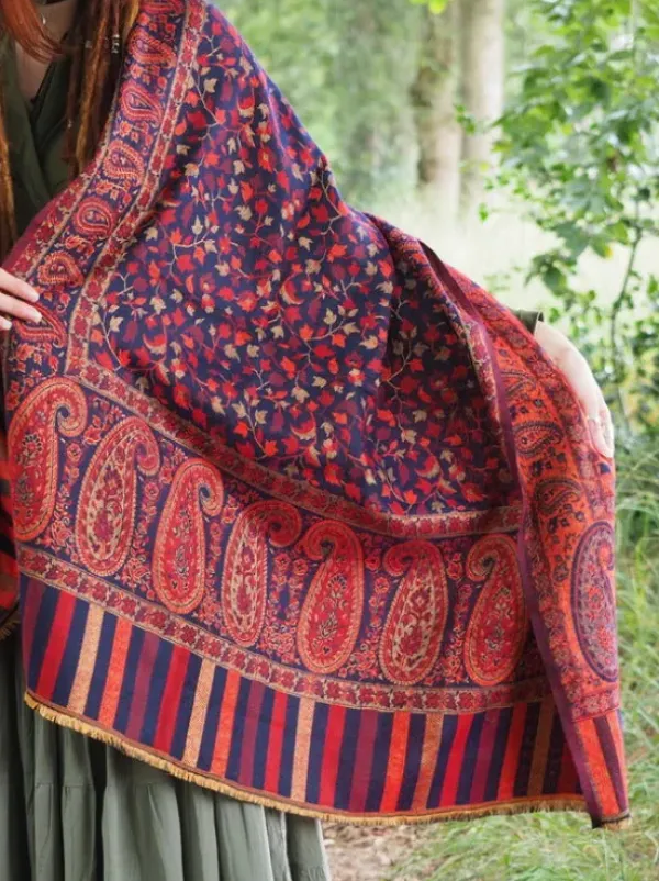 The TwoSisters Omslagdoeken|Omslagdoeken-Omslagdoek Paisley Donkerblauw