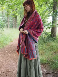 The TwoSisters Omslagdoeken|Omslagdoeken-Omslagdoek Paisley Marroon rood