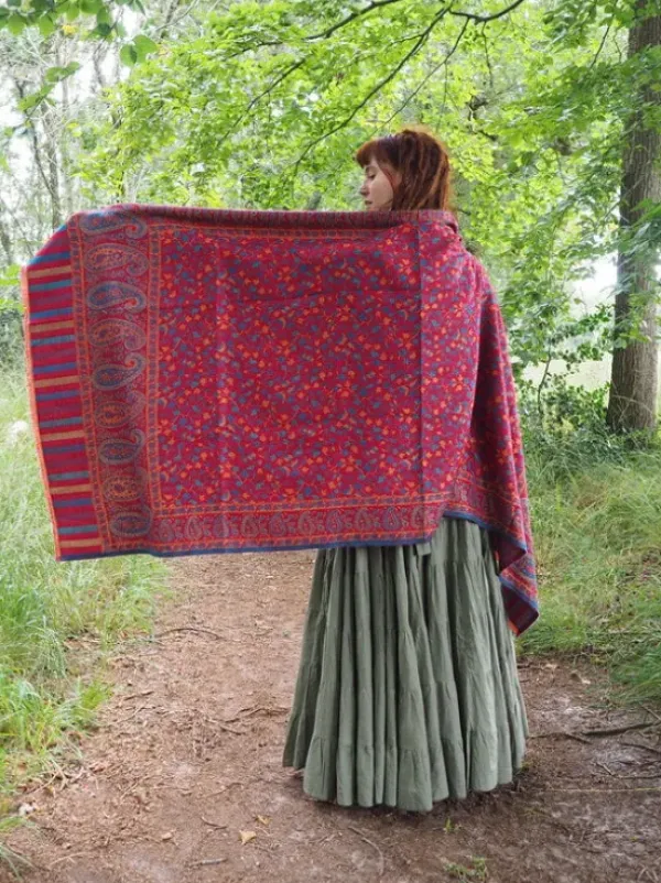The TwoSisters Omslagdoeken|Omslagdoeken-Omslagdoek Paisley Marroon rood