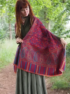 The TwoSisters Omslagdoeken|Omslagdoeken-Omslagdoek Paisley Marroon rood