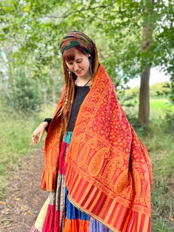 The TwoSisters Omslagdoeken|Omslagdoeken-Omslagdoek Paisley Oranje