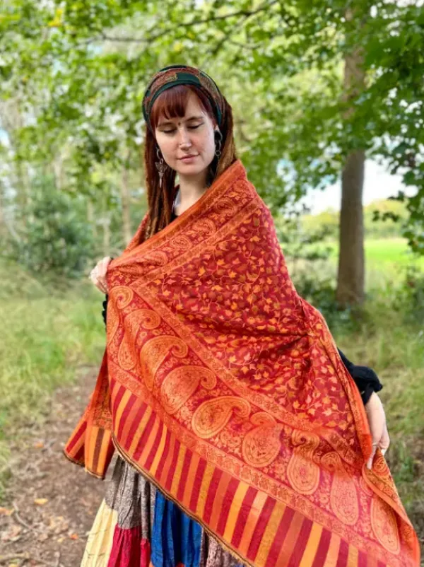 The TwoSisters Omslagdoeken|Omslagdoeken-Omslagdoek Paisley Oranje