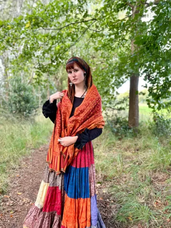 The TwoSisters Omslagdoeken|Omslagdoeken-Omslagdoek Paisley Oranje
