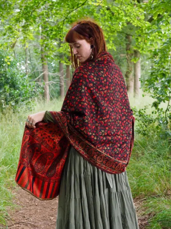 The TwoSisters Omslagdoeken|Omslagdoeken-Omslagdoek Paisley Zwart
