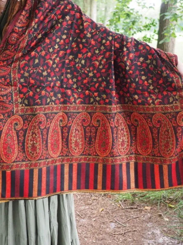 The TwoSisters Omslagdoeken|Omslagdoeken-Omslagdoek Paisley Zwart