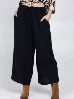 The TwoSisters Broeken|Broeken En Legging-Palazzo broek Donkerblauw