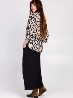 The TwoSisters Broeken|Broeken En Legging-Palazzo broek Donkerblauw