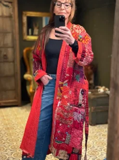 The TwoSisters Kantha|Kantha Lang-Patchwork Kantha Kimono 58