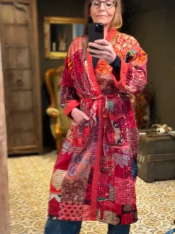 The TwoSisters Kantha|Kantha Lang-Patchwork Kantha Kimono 58