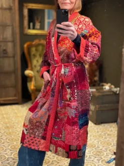 The TwoSisters Kantha|Kantha Lang-Patchwork Kantha Kimono 58