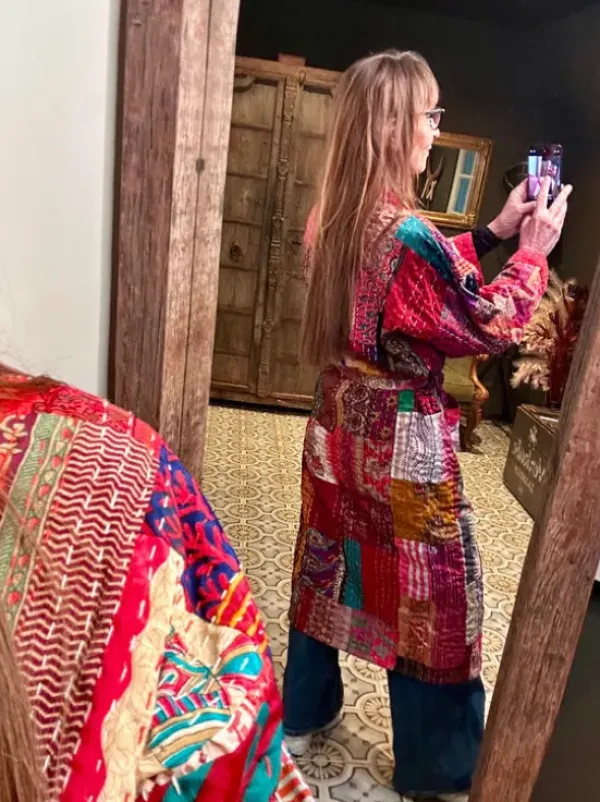The TwoSisters Kantha|Kantha Lang-Patchwork Kantha Kimono 144