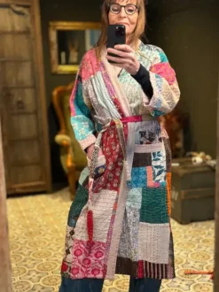 The TwoSisters Kantha|Kantha Lang-Patchwork Kantha Kimono 60