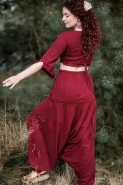 The TwoSisters Tops|Zomer-Pixie Top Marroon Rood