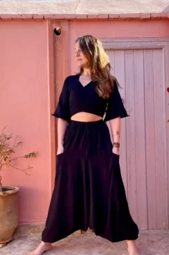 The TwoSisters Tops|Zomer-Pixie Top Zwart