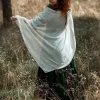 The TwoSisters Plus Size-Poncho Gebroken wit
