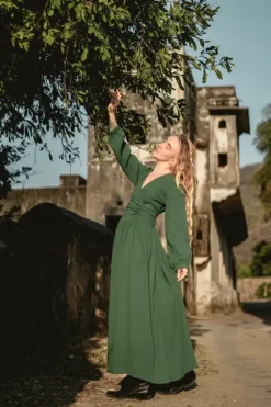 The TwoSisters Gypsy-Rani Lange jurk Groen