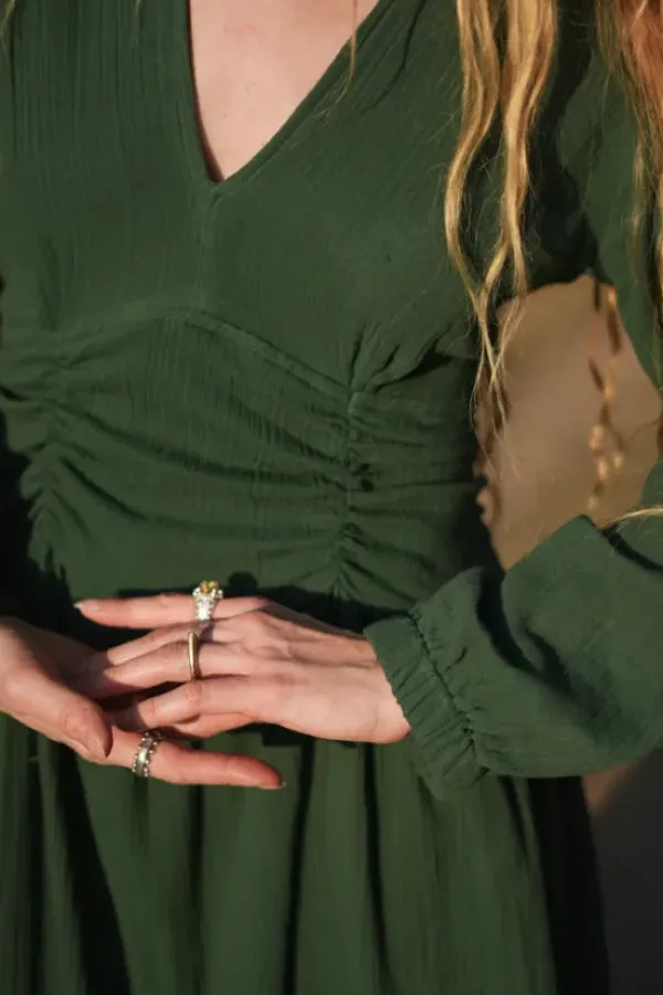 The TwoSisters Gypsy-Rani Lange jurk Groen