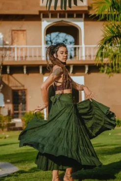 The TwoSisters Gypsy|Gypsy Rokken-Real Gypsy Rok Groen (ook extra breed)