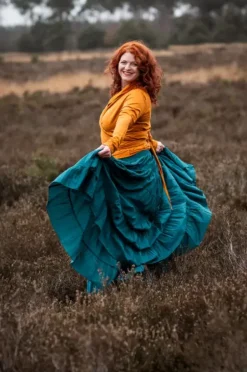 The TwoSisters Gypsy|Gypsy Rokken-Real Gypsy rok Petrol (ook extra breed)
