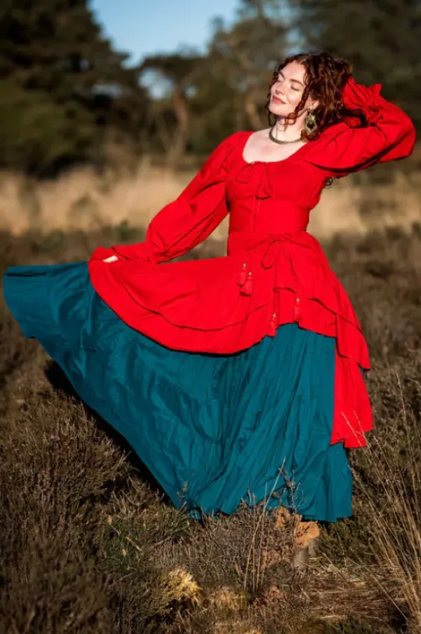 The TwoSisters Gypsy|Gypsy Rokken-Real Gypsy rok Petrol (ook extra breed)