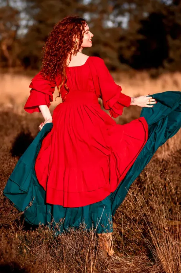The TwoSisters Gypsy|Gypsy Rokken-Real Gypsy rok Petrol (ook extra breed)