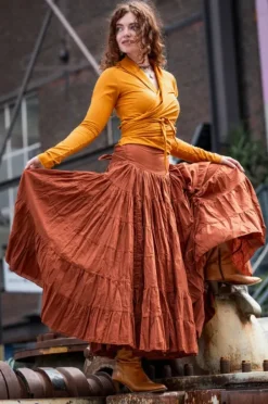 The TwoSisters Gypsy|Gypsy Rokken-Real Gypsy Rok Warm Oranje