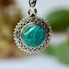 The TwoSisters Edelsteen Hanger-Real Turquoise Edelsteen Hanger 925 zilver