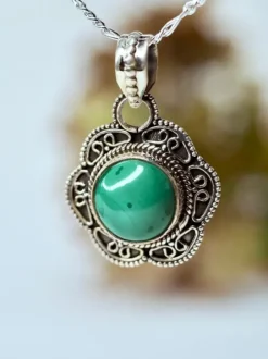 The TwoSisters Edelsteen Hanger-Real Turquoise Edelsteen Hanger 925 zilver