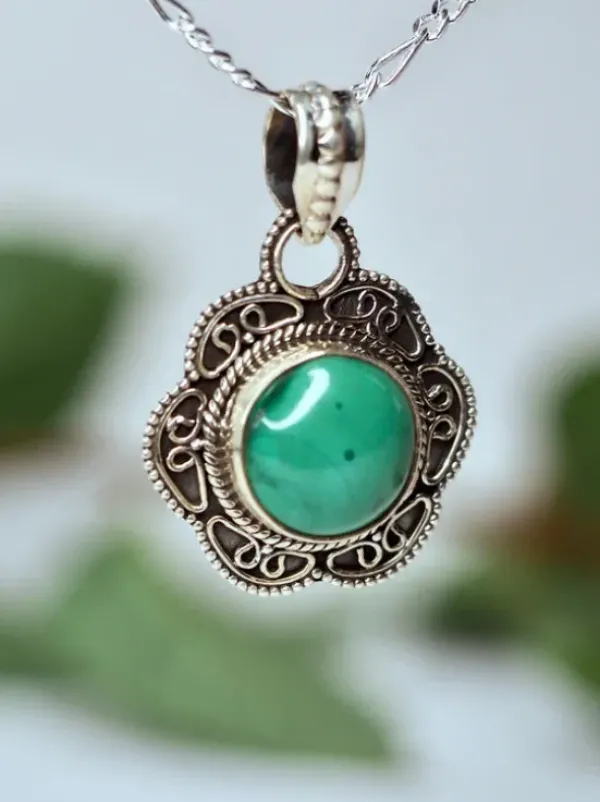 The TwoSisters Edelsteen Hanger-Real Turquoise Edelsteen Hanger 925 zilver