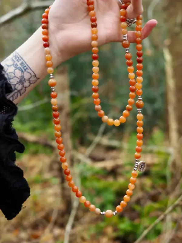 The TwoSisters Kettingen|Buddhist Malas-Red Aventurine Mala