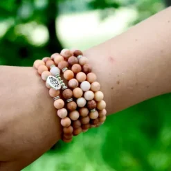 The TwoSisters Kettingen|Buddhist Malas-Roze aventurijn mala