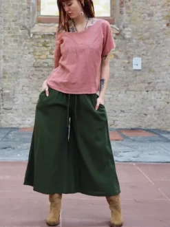 The TwoSisters Tops|Nomad Chic Collectie-Savanna T-shirt Oude Roze