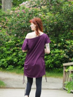 The TwoSisters Tops|Plus Size-Shirt met korte mouw Paars