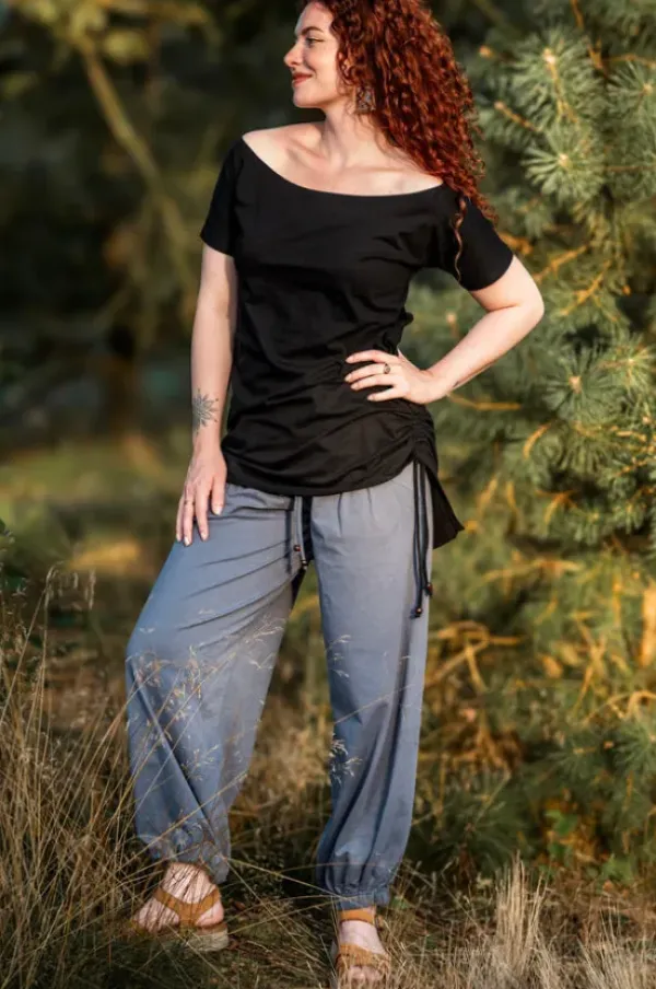 The TwoSisters Tops|Plus Size-Shirt met korte mouw zwart