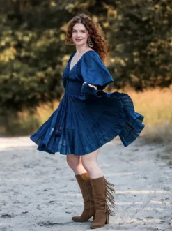 The TwoSisters Gypsy|Zomer-Tara Jurk Kort Blauw