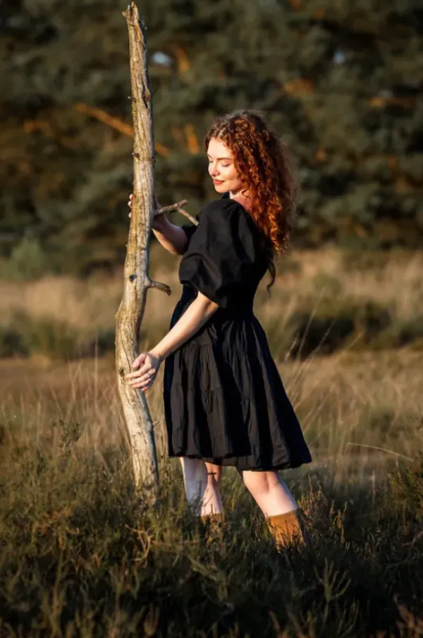 The TwoSisters Gypsy|Zomer-Tara Jurk Kort Zwart