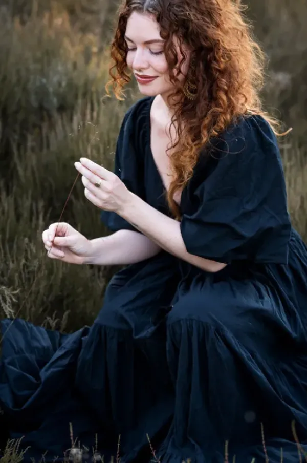 The TwoSisters Gypsy|Zomer-Tara Jurk Lang Zwart