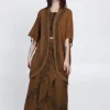 The TwoSisters Plus Size|Nomad Chic Collectie-Terra Soul Kimono Lichtbruin