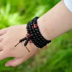 The TwoSisters Kettingen|Buddhist Malas-Tibetan Black Mala 6 mm.